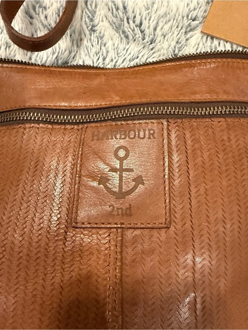 NWT Harbor Brown Leather Crossbody Bag